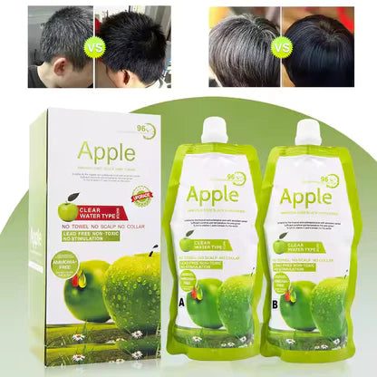 Apple Ammonia-Free Black Hair Cream 500ml (Pack of 2) Fast-Coloring, Gentle Hair Dye Solution